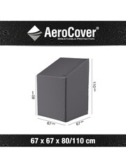 Aerocover Grey Stackable Chair 67 x 67 x 80/110 - Image 3 of 4