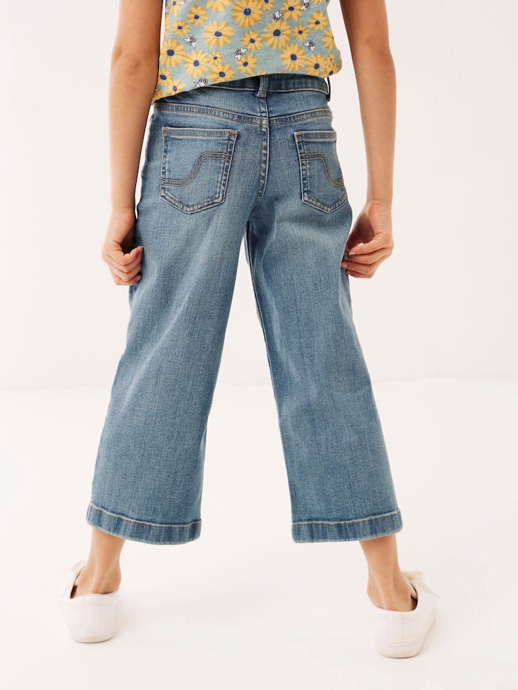 FatFace Blue Wide Leg Jeans - Image 2 of 4