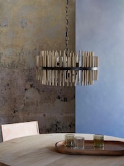 French Connection Gold Pipe Ceiling Light - Image 1 of 2