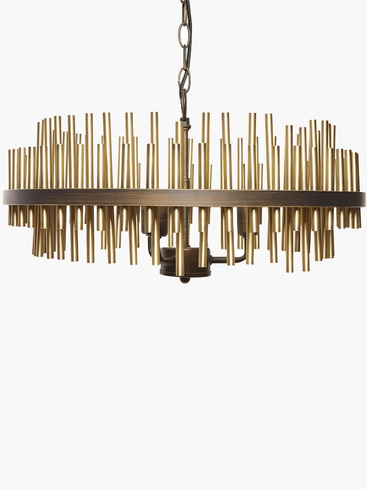 French Connection Gold Pipe Ceiling Light - Image 2 of 2