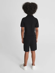Reiss Black Chico Cuban Collar Stretch Shirt - Image 5 of 6