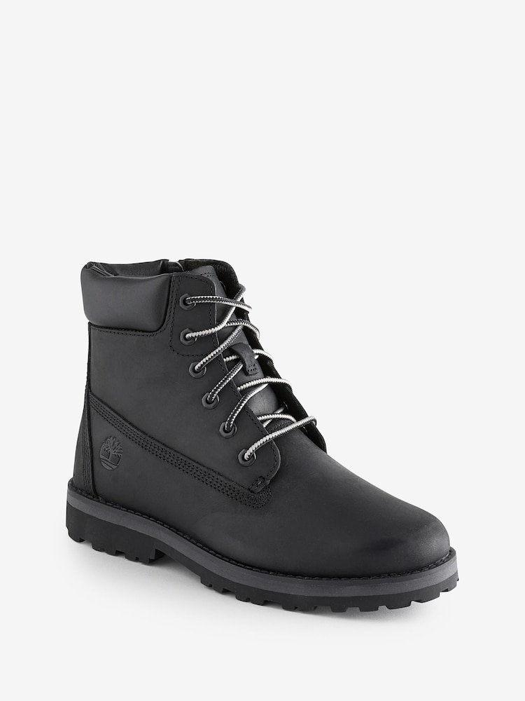 Timberland Kids Black Courma Traditional Six-Inch Boots - Image 3 of 6