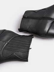 Yours Curve Black Light PU Ankle Western Boots - Image 4 of 4
