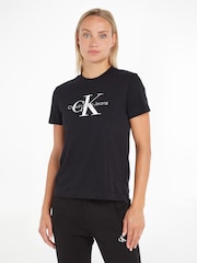 Черный - Calvin Klein Jeans 100% Хлопок Core Monogram Regular черный футболка - Image 1 of 5