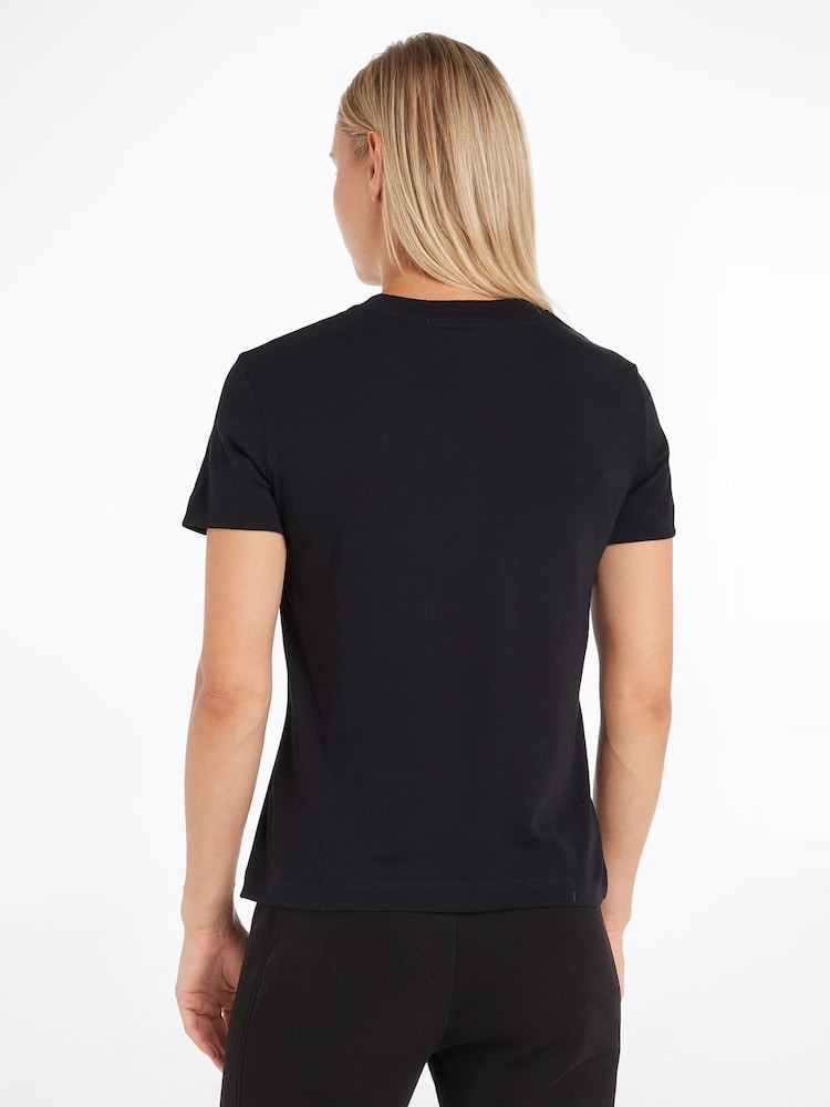 Черный - Calvin Klein Jeans 100% Хлопок Core Monogram Regular черный футболка - Image 2 of 5