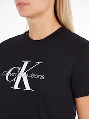 Черный - Calvin Klein Jeans 100% Хлопок Core Monogram Regular черный футболка - Image 3 of 5