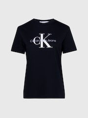 Черный - Calvin Klein Jeans 100% Хлопок Core Monogram Regular черный футболка - Image 4 of 5