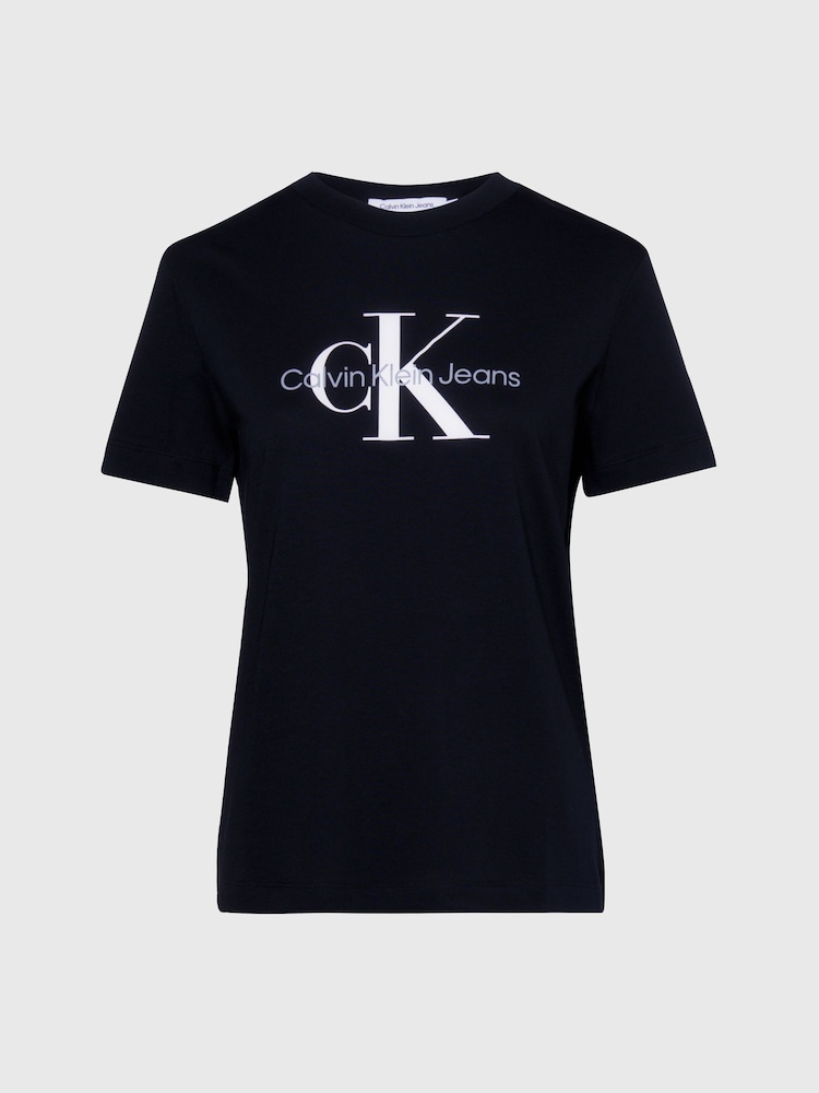 Calvin Klein Jeans 100% Cotton Core Monogram Regular Black T-Shirt - Image 4 of 5