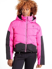 Pink Dare 2b x Next Eventual Hooded Puffer Jacket - Image 1 of 10
