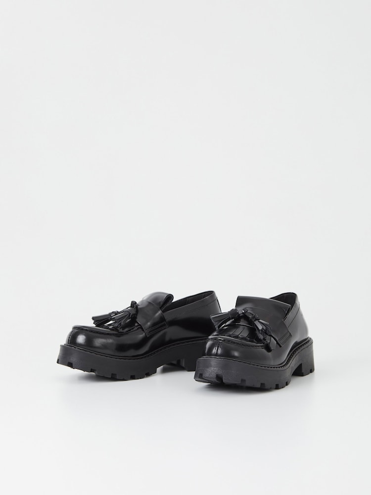 Vagabond Shoemakers Cosmo Fringe Tasssle Black Loafers - Image 2 of 3