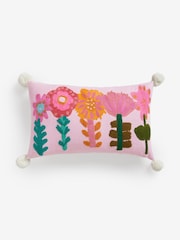 Lucy Tiffney Pink Tufted Floral Cushion - Image 3 of 6