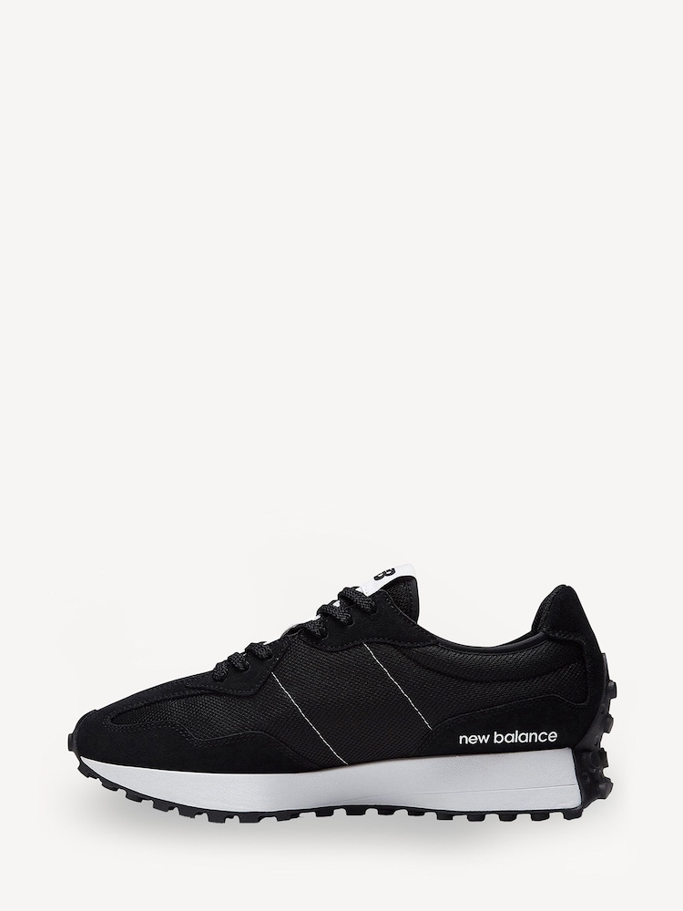 New Balance White/Black Mens 327 Trainers - Image 10 of 13