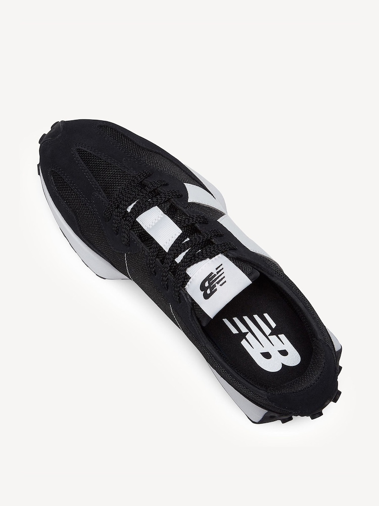 New Balance White/Black Mens 327 Trainers - Image 12 of 13