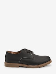 Black Cleated Sole Derby Shoes - Image 1 of 1