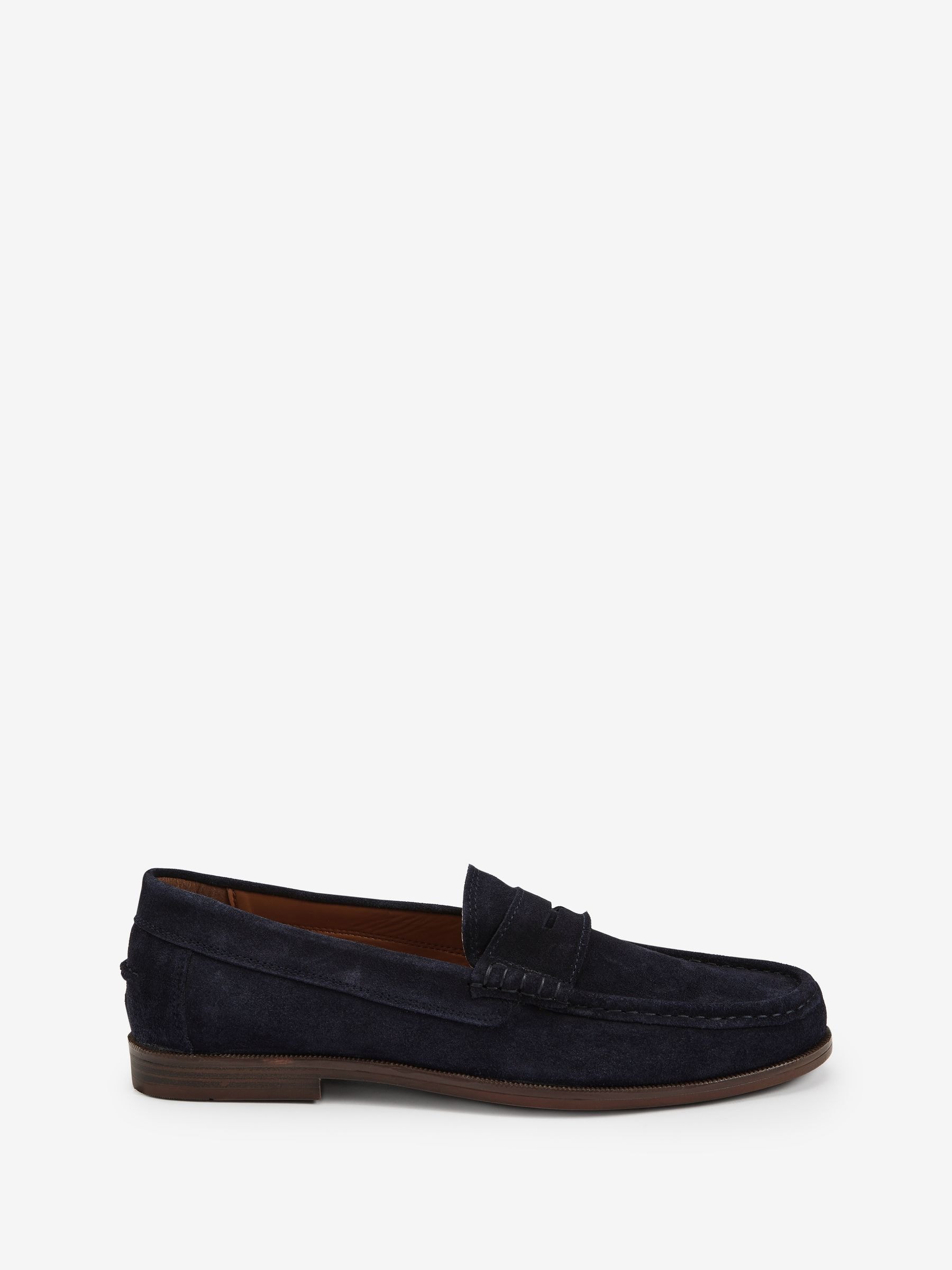 Buy Navy Blue Suede Penny Loafers from Next United Arab Emirates