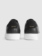 Reiss Black Finley Leather Trainers - Image 4 of 5