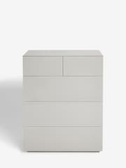 Dark Natural Sloane Glass 5 Drawer Collection Luxe Chest of Drawers - Image 6 of 8