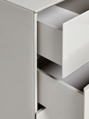 Dark Natural Sloane Glass 5 Drawer Collection Luxe Chest of Drawers - Image 7 of 8
