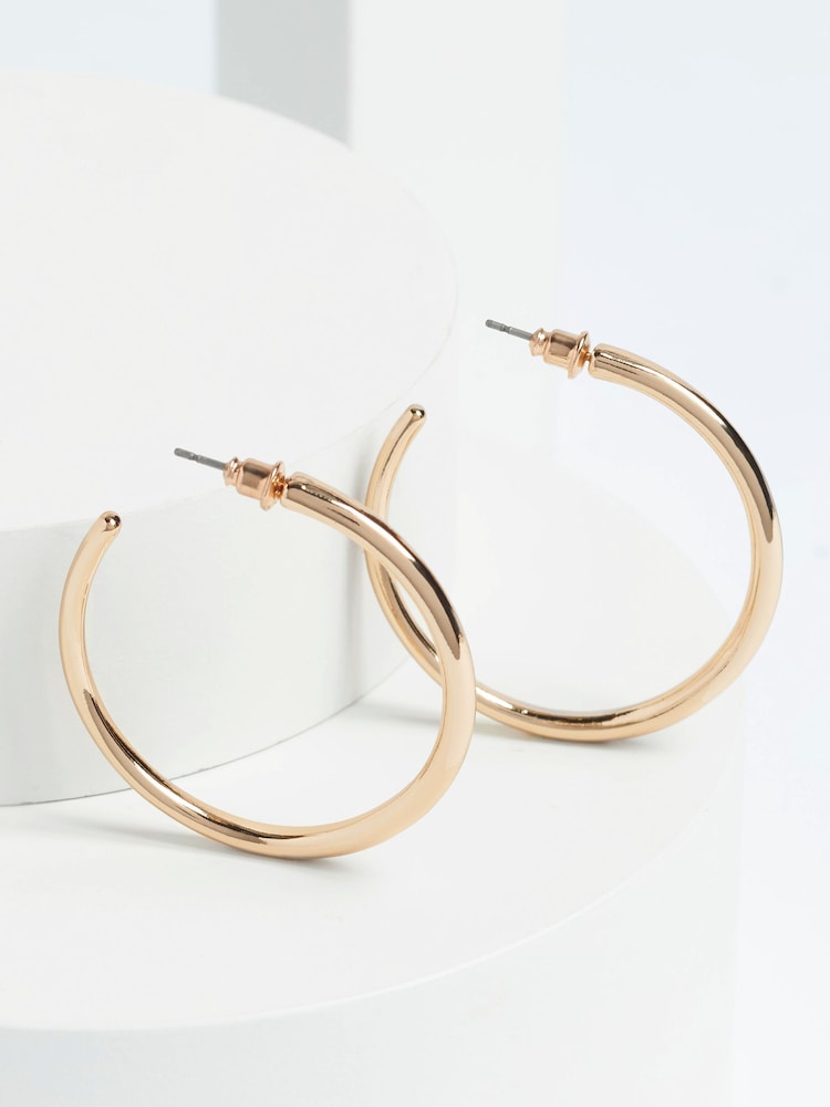 Gold Tone Taper Hoop Earrings - Image 1 of 1