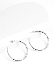 Silver Tone Taper Hoop Earrings - Image 1 of 1