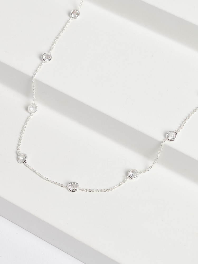 Silver Plated Sparkle Necklace - Image 2 of 2