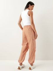 Dusty Pink Parachute Cotton Cargo Trousers - Image 3 of 6