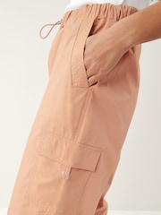 Dusty Pink Parachute Cotton Cargo Trousers - Image 4 of 6