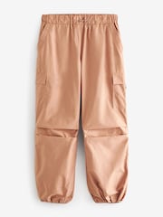 Dusty Pink Parachute Cotton Cargo Trousers - Image 5 of 6