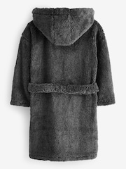 Grey Soft Touch Teddy Borg Fleece Dressing Gown (1.5-16yrs) - Image 5 of 6
