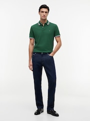 Tommy Hilfiger Green Regular Fit Tipped Polo Shirt - Image 3 of 5