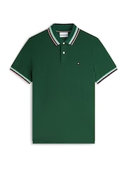 Tommy Hilfiger Green Regular Fit Tipped Polo Shirt - Image 5 of 5