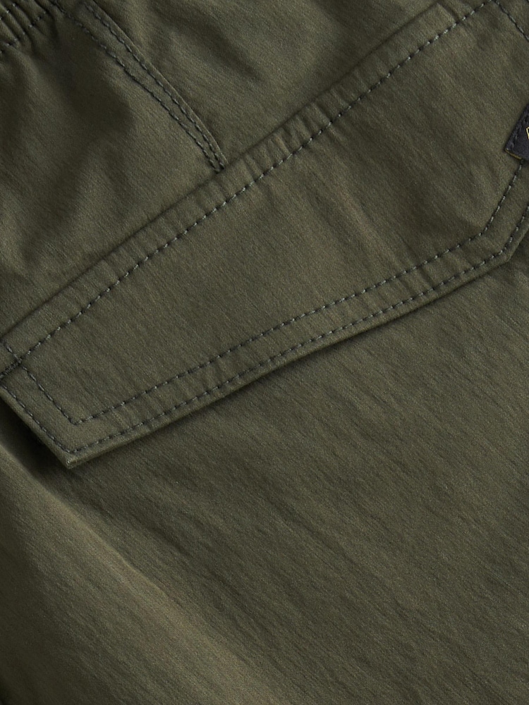 Khaki Green Regular Tapered Stretch Cargo Joggers - Image 11 of 12