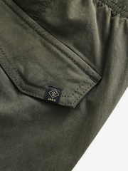 Khaki Green Regular Tapered Stretch Cargo Joggers - Image 12 of 12
