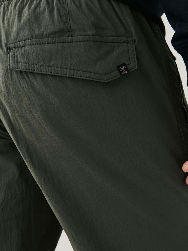 Khaki Green Regular Tapered Stretch Cargo Joggers - Image 5 of 12