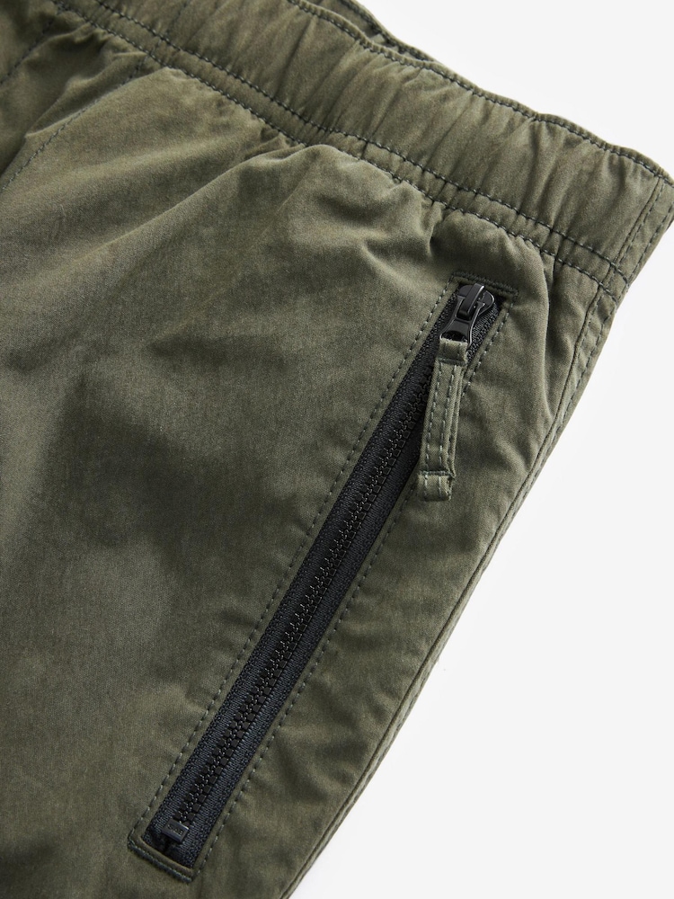 Khaki Green Regular Tapered Stretch Cargo Joggers - Image 7 of 12