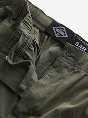 Khaki Green Regular Tapered Stretch Cargo Joggers - Image 8 of 12