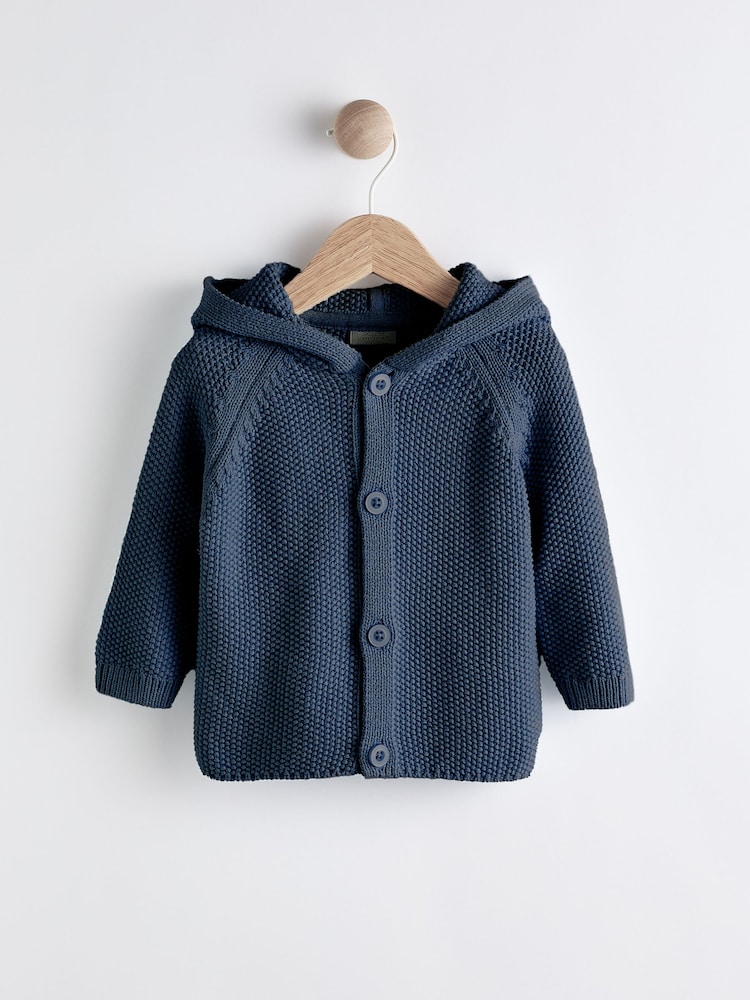 Marineblau/blau - Baby Strickjacke mit Bärendesign (0 Monate bis 2 Jahre) - Bild 1 von 4 Marineblau/blau - Baby Strickjacke mit Bärendesign (0 Monate bis 2 Jahre) - Bild 1 von 4