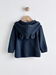 Marineblau/blau - Baby Strickjacke mit Bärendesign (0 Monate bis 2 Jahre) - Bild 2 von 4