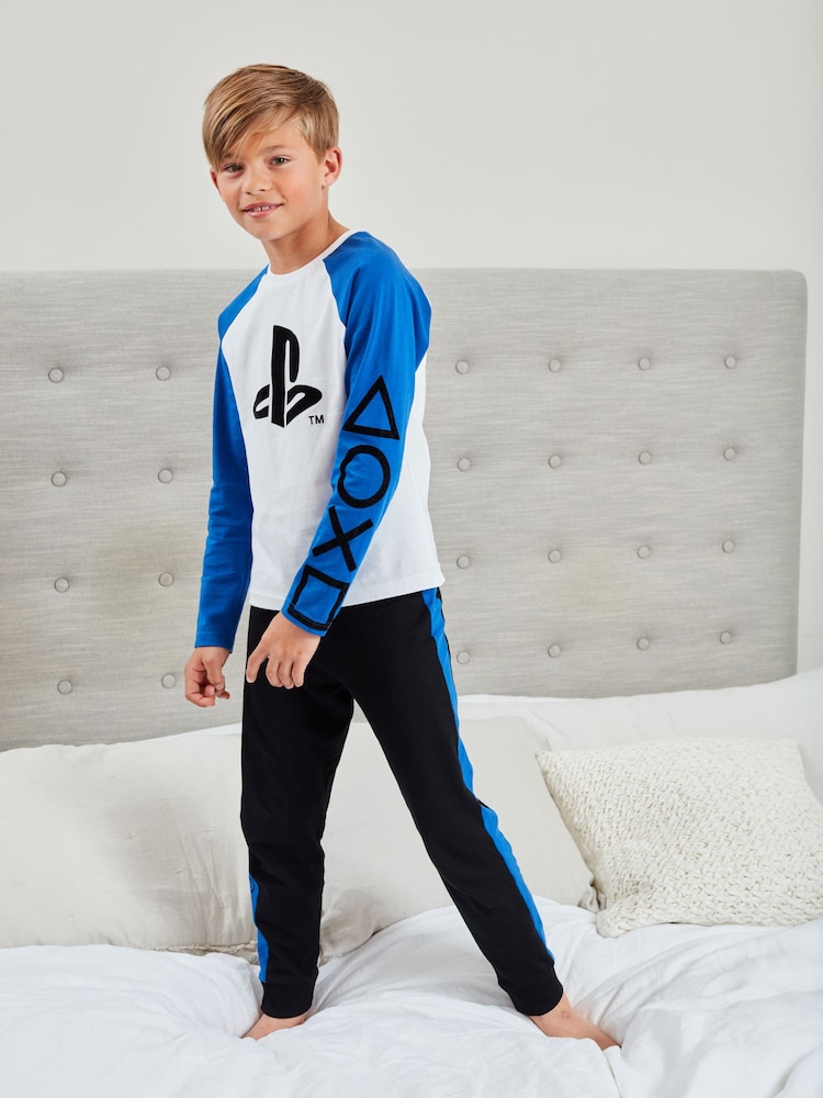 Blue PlayStation Pyjamas 2 Pack (3-16yrs) - Image 1 of 9