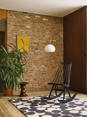 Orla Kiely Grey Puzzle Flower Rug - Image 1 of 4