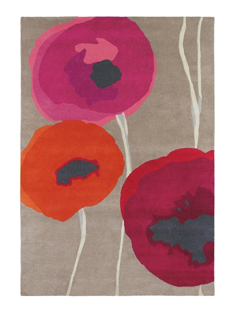 Sanderson Red Poppies Rug - Image 2 of 4