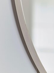 Cox & Cox Silver Antique Slim Frame Round Medium Mirror - Image 2 of 2