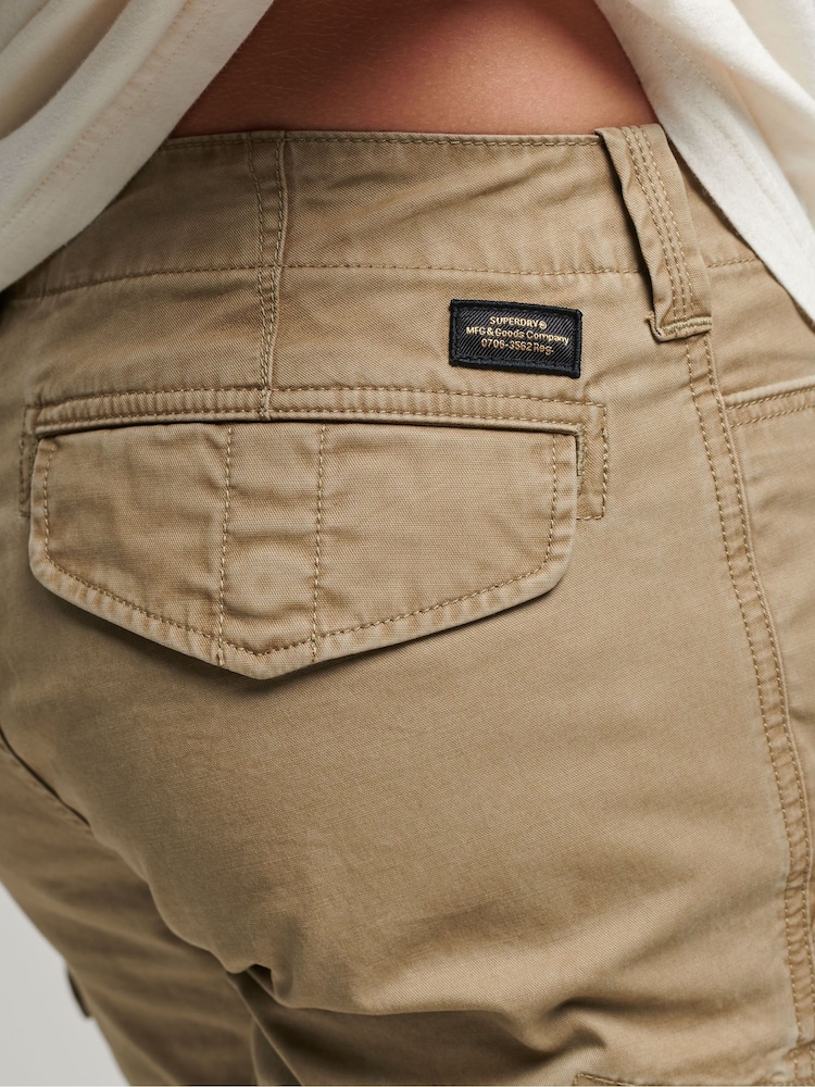 Superdry Natural Vintage Logo Cargo Shorts - Image 3 of 4