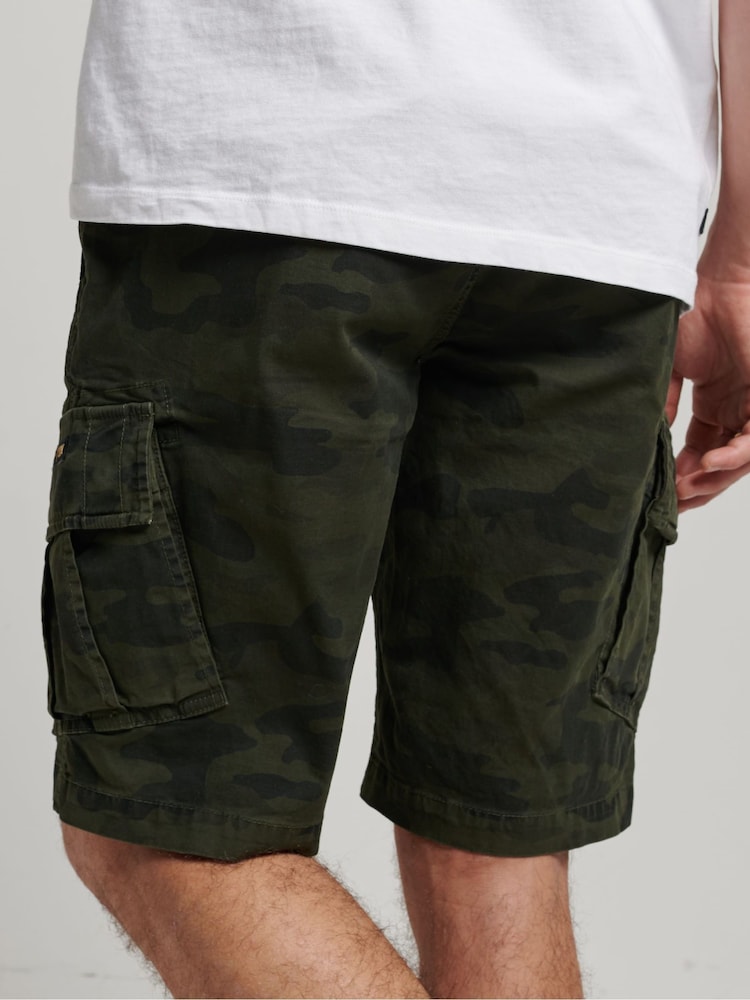 Superdry Green Vintage Logo Cargo Shorts - Image 3 of 6