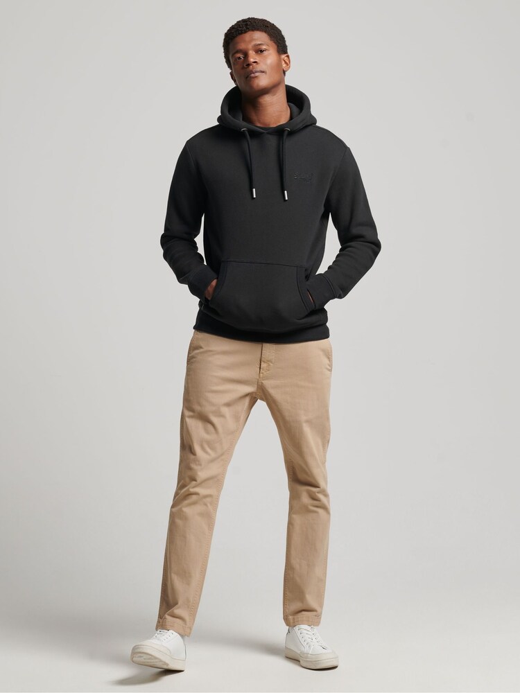 Noir - Sweat à capuche brodé Superdry coton vintage à logo - Image 2 of 3