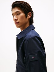 Tommy Hilfiger Blue Performance Water Repellent Tech Shirt Jacket - Image 4 of 5