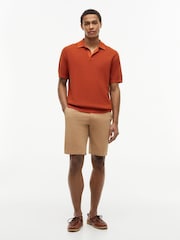Tommy Hilfiger Orange Relaxed Fit Washed Structured Polo Shirt - Image 3 of 5