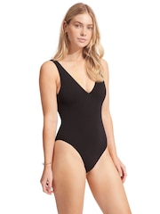 Seafolly Sea Dive V-Neck Nylon Stretch Swimsuit - Image 1 of 4