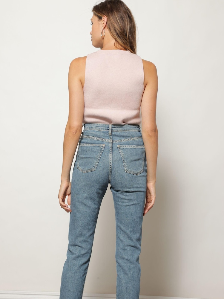 Line & Dot Light Grey Madrid Top - Image 2 of 4