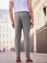 Grey Donegal Relaxed Tapered Nova Fides Formal Trousers - Image 2 of 9